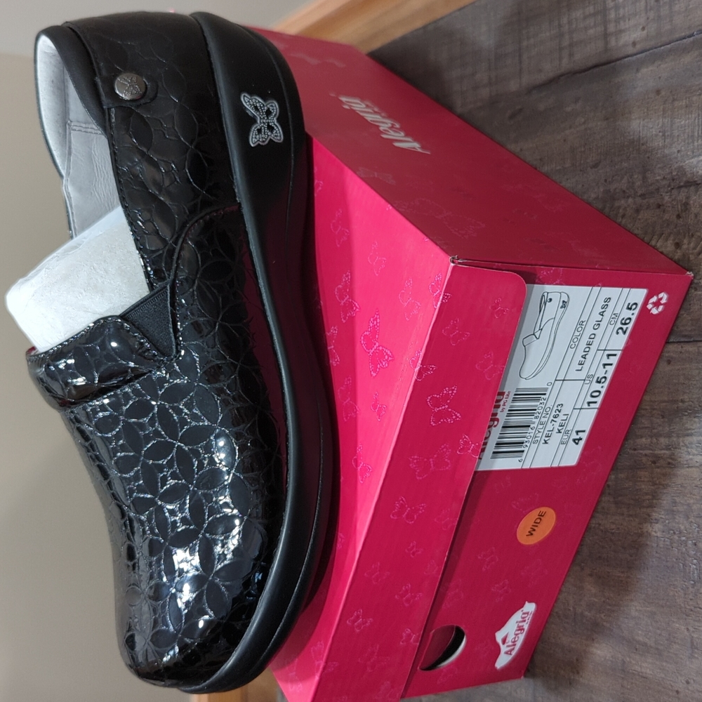 ALEGRIA Women's Keli Leaded Glass Slip On Shoes Size 10/ 40EU Wide